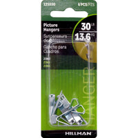 Hillman AnchorWire Silver Conventional Picture Hanger Steel 6 pk 30 lb. (Pack of 10)