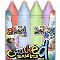 Chalked Jumbo Stix Chalk Multicolored 2 pc (Pack of 12)