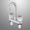 Home Plus Classic Two Handle Chrome Bar Faucet