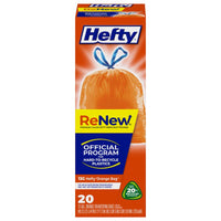 Hefty ReNew 13 gal No Scent Recycling Bags Drawstring 20 pk (Pack of 9)