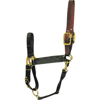 Hamilton Adjustable Halter W/Leather Headpole