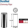 DuraVent DuraPlus 6 in. D X 24 in. L Aluminum/Galvanized Steel Chimney Pipe