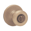 Kwikset  Tylo  Antique Brass  Steel  Privacy Knob  3  Right or Left Handed