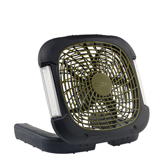 O2 Cool 12.01 in. H x 10 in. Dia. 2 speed Battery Portable Camping Fan With Lights