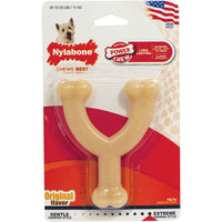 Nylabone Power Chew Wishbone Original Flavor Regular Size Durable Dog Chew for Dogs Up to 25 lb