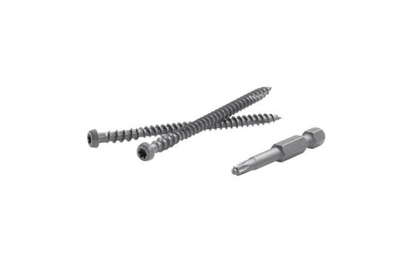 Tornillos para cubiertas de materiales compuestos con cabeza de estrella Torx tipo T de FastenMaster TrapEase n.º 20 de 2-1/2 pulg. de largo