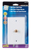 Monster Cable Just Hook It Up White 1 gang Plastic Coaxial Wall Plate 1 pk (Pack of 6)