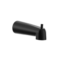 Moen 3839BL Matte Black Diverter Spout | Modern Bathtub Faucet in Black Finish