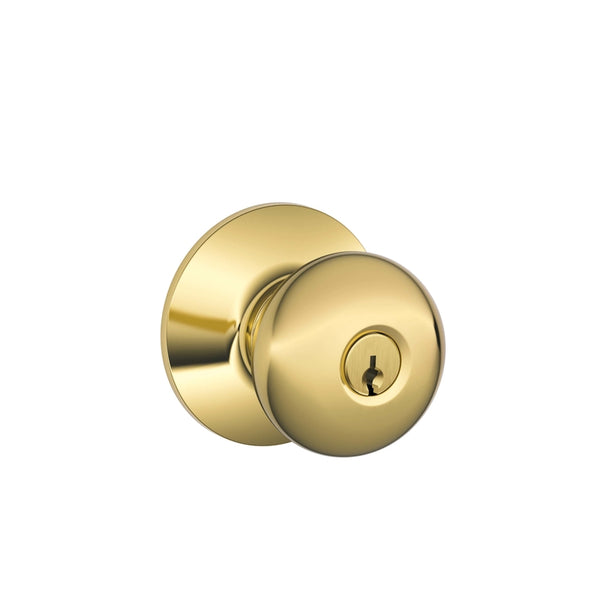 Juego de cerradura de entrada Schlage Plymouth de latón brillante, grado ANSI 2, 1-3/4 pulg. (paquete de 4)