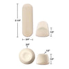 Danco White Rubber Toilet Seat Bumpers