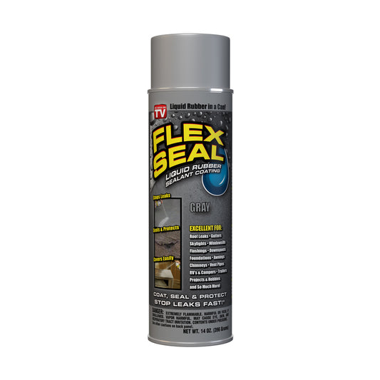 Flex Seal Satin Gray Rubber Spray Sealant 14 oz. (Pack of 6)