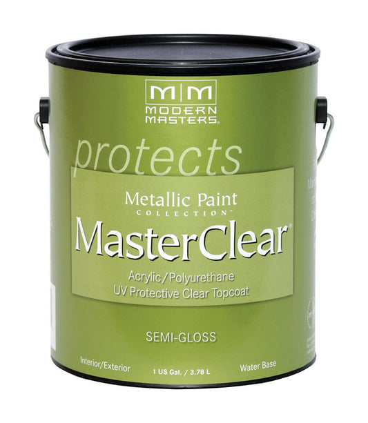 Modern Masters MasterClear Semi-Gloss Clear Water-Based Protective Coating Exterior and Interior 1 g (Pack of 2).