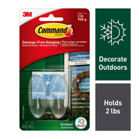 3M Command Medium Plastic Hook 2-3/8 in. L 2 pk (Pack of 4)