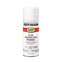 Rust-Oleum Stops Rust Flat White Spray Paint 12 oz (Pack of 6)