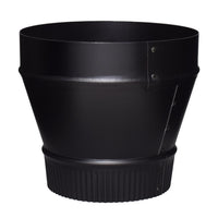 Imperial 8x6" Galvanized Steel Stove Pipe Reducer, Single Wall Chimney Connector