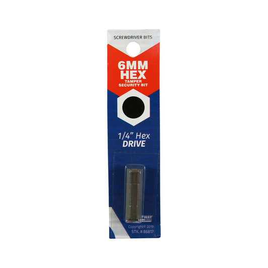 Best Way Tools Hex 6 mm X 1 in. L Tamper-Proof Security Bit Carbon Steel 1 pc