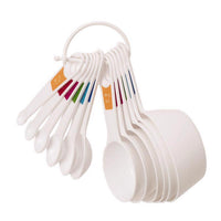 Lifetime Brands Farberware Plastic White Measuring Spoon and Cup Set