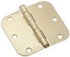 National Hardware 3-1/2 in. L Satin Brass Door Hinge 1 pk