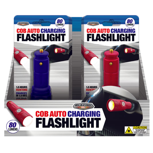 Blazing LEDz 80 lm Blue/Red LED Rechargeable Flashlight (Pack of 12)