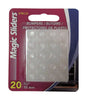 Magic Sliders Vinyl Clear Self Adhesive Round Shape Bumper Pads 3/8 W x 3/8 L in. (Pack of 6)