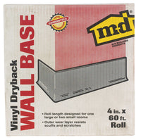 M-D BUILDING PRODUCTS 4 in. H X 0.08 in. W X 60 ft. L Prefinished Brown Vinyl Wall Base - Open Box