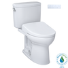 TOTO® WASHLET®+ Drake® II Two-Piece Elongated 1.28 GPF Toilet and WASHLET®+ S7A Contemporary Bidet Seat, Cotton White - MW4544736CEFG#01