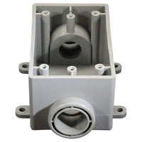 Cantex New and Old Work 21 cu in Rectangle PVC 1 gang Outlet Box Gray