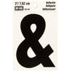 Hy-Ko 3 in. Reflective Black Vinyl Special Character Ampersand Self-Adhesive 1 pc. (Pack of 10)