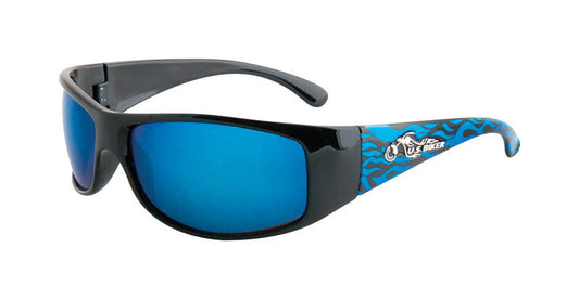 Piranha U.S. Biker Black/Blue Sunglasses (Pack of 6)