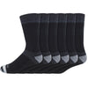 Dickies Men's Dri-Tech 6-12 Cushion Crew Socks Black (Pack of 2)