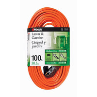 Woods Outdoor 100 ft. L Orange Extension Cord 16/2 - Open Box