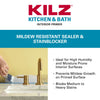 KILZ Kitchen & Bath White Flat Water-Based Primer and Sealer 1 gal (Pack of 4)