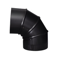 Imperial Manufacturing 5 in. Dia. x 5 in. Dia. Adjustable 90 deg. Steel Stove Pipe Elbow (Pack of 4)