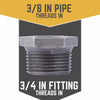 Bk Products 3/4 In. Mpt  X 3/8 In. Dia. Fpt Black Malleable Iron Hex Bushing