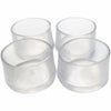 Shepherd Thermoplastic Ethylene Leg Tip Clear Round 1 in. W 4 pk (Pack of 6)