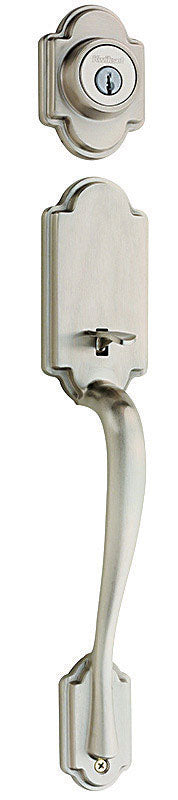 Kwikset SmartKey Arlington/Lido Satin Nickel Entry Handleset