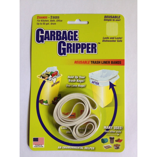 Garbage Gripper Trash Liner Bands 2 pk