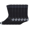 Dickies Men's Dri-Tech 6-12 Cushion Crew Socks Black (Pack of 2)