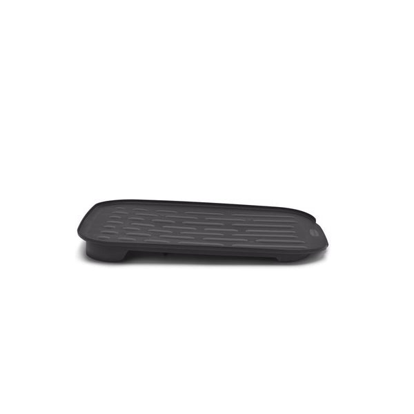 Escurridor de plástico gris Rubbermaid de 13,81 pulg. de largo x 18,25 pulg. de ancho x 2 pulg. de alto
