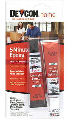 Devcon Home 5 Minute High Strength Epoxy 1 oz. (Pack of 12)