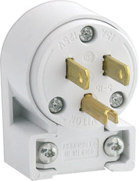 ANGLE GROUND PLUG 15A WH (A)