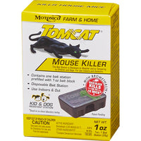 Tomcat Disposable Mouse Killer Bait Station 1 oz Preloaded Indoor Outdoor Mouse Control No Touch