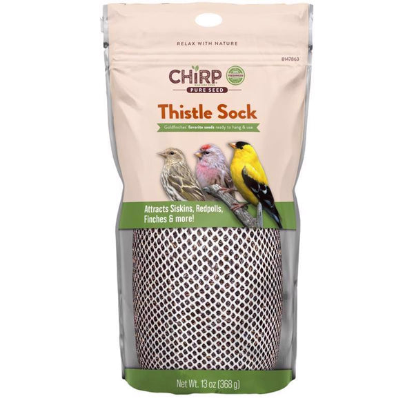 Chirp alimento para aves silvestres de semillas de cardo Pure Seed, 13 oz (paquete de 6)