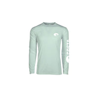 Costa XL Long Sleeve Men's Crew Neck Mint Technical Crew Tee Shirt