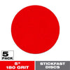 Diablo StickFast 5 in. Ceramic Blend Adhesive Sanding Disc 180 Grit Fine 5 pk