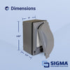 Sigma Electric Rectangle Die-Cast Metal 1 gang 4.58 in. H X 2.83 in. W GFCI Outlet Kit