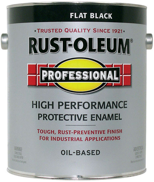 Rust-Oleum Professional High Performance Flat Black Protective Enamel Indoor and Outdoor 100 g/L (Pack of 2)