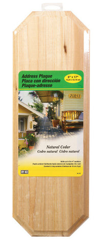 Hy-Ko Matte Brown Wood Rectangle Address Plate