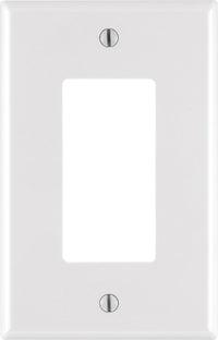 Leviton White 1 gang Nylon GFCI/Rocker Wall Plate 1 pk (Pack of 20)