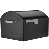 Architectural Mailboxes Centennial Post Mount Galvanized Steel Post Mount Black Mailbox - Open Box